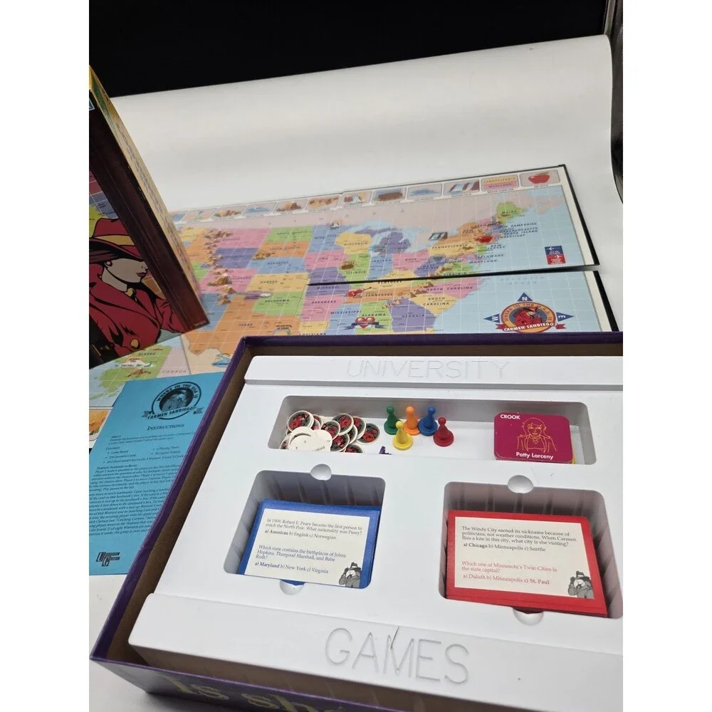 Where in the USA is Carmen Sandiego? The Mystery Geography Board Game Complete